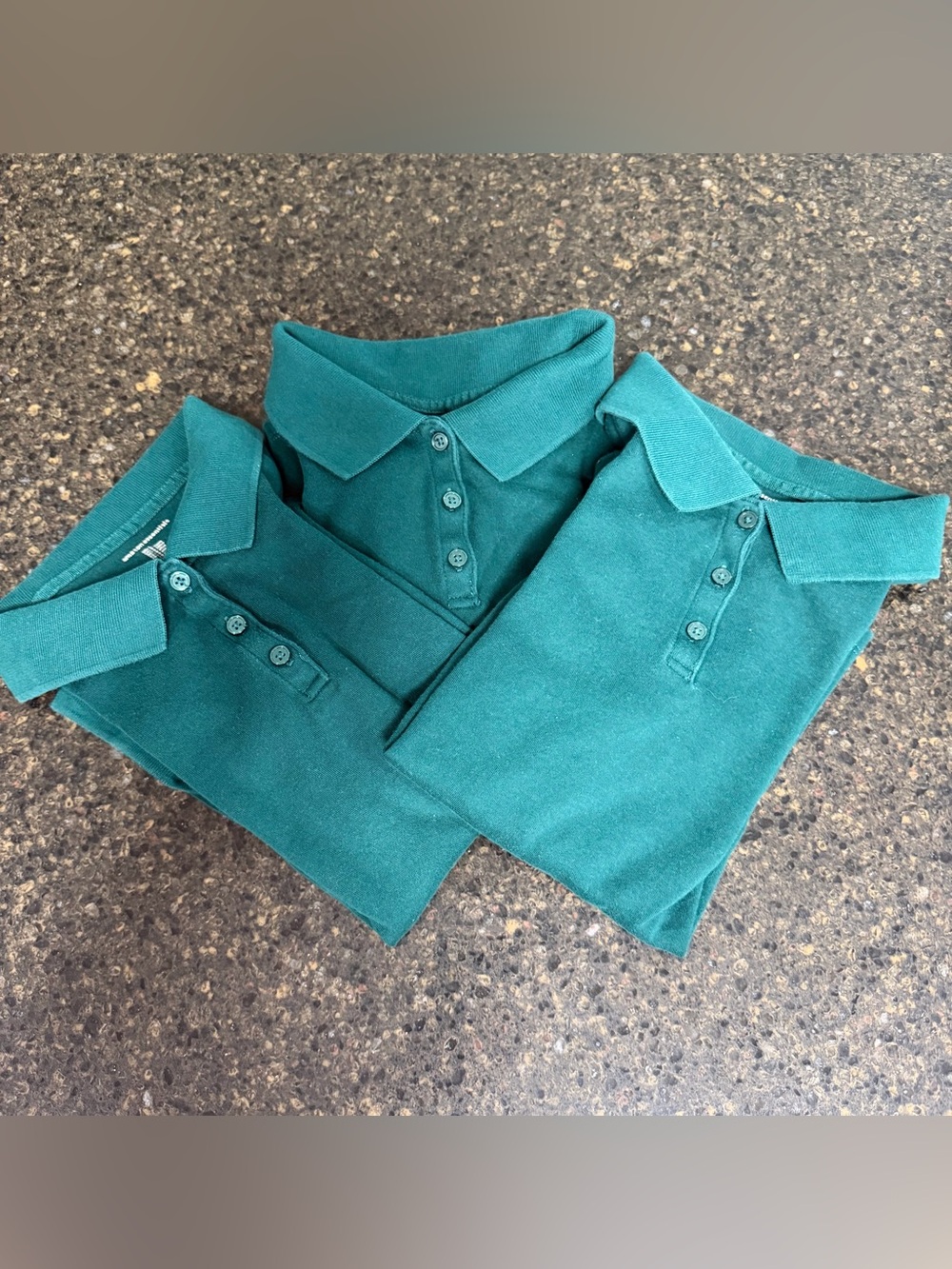 Amazon Dark Green School Uniform Polo BUNDLE SET LOT KIDS GIRLS BOYS Shirt Top